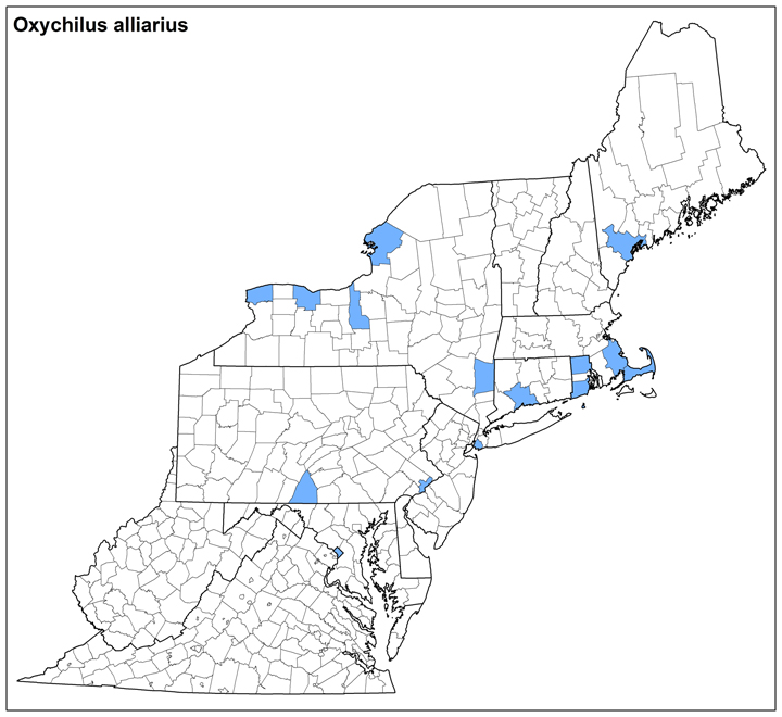 Oxychilus alliarius Range Map
